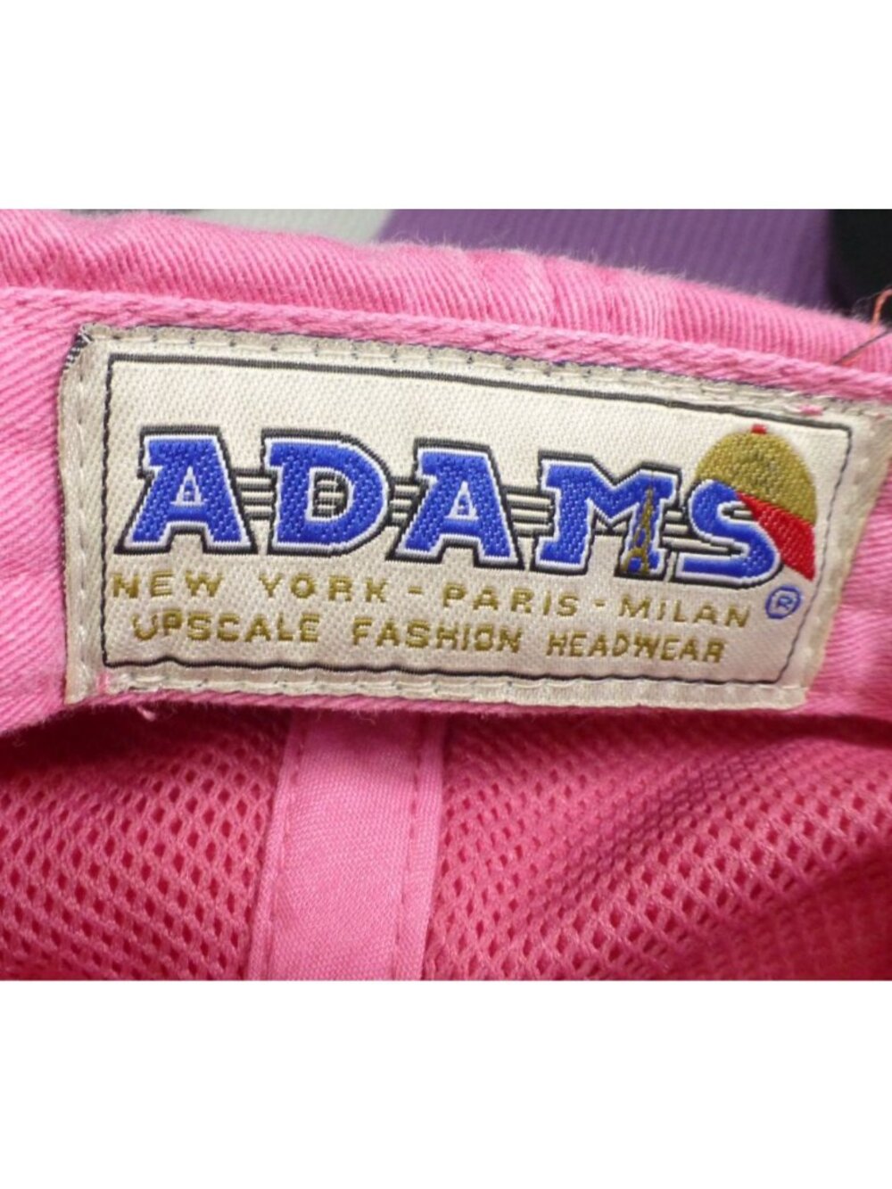 Adams Pink Cool-Crown Cotton Embroidered Baseball Cap With Palm Tree Design - Picture 9 of 12